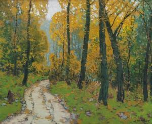 SCHADT Karel 1888-1955,Autumn forest,Vltav CZ 2022-11-03