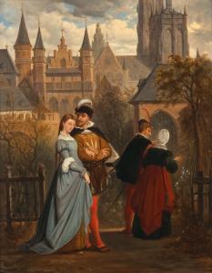 SCHAEFELS Hendrik Frans 1827-1904,Scene from Goethe\’s "Faust",1863,Palais Dorotheum AT 2022-12-12