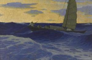 SCHAEFFER Mead 1898-1980,Sailing to Singapore,1924,Swann Galleries US 2020-07-16