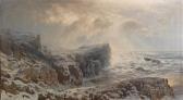 SCHAEFFER VON WIENWALD August,Snow Storm on a Northern Coast,1889,Palais Dorotheum 2016-09-20