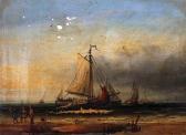 SCHAEP Aimé 1800,Coastal scene with fisherfolk and fishingboats app,1866,Bonhams GB 2011-06-14