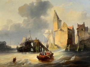 SCHAEP Hendrik Adolf 1826-1870,Leaving the Port,1848,Morgan O'Driscoll IE 2024-01-29