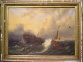 SCHAEP Hendrik Adolf 1826-1870,RESCUE AT SEA,1855,William Doyle US 2003-02-19