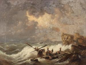 SCHAEP Hendrik Adolf 1826-1870,Shipwreck off a rocky coast,Bonhams GB 2023-07-13