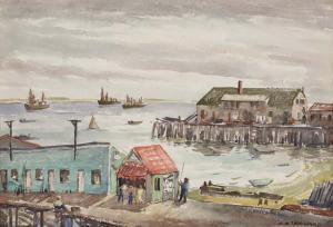SCHAFER Clara,Thorward 
On the Dock,1930,Provincetown Art Association US 2010-09-18