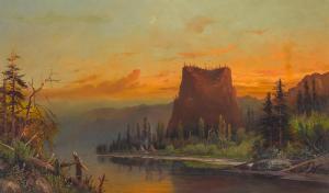 SCHAFER Frederick Ferdinand 1839-1927,Castle Rock, Columbia River,Bonhams GB 2022-04-26