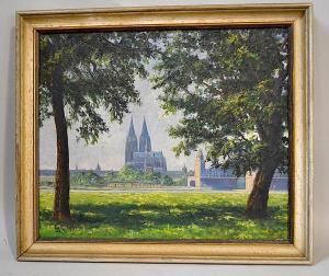 SCHAFER G.G 1900-1900,Cologne Cathedral and Hohenzollern Bridge,Dargate Auction Gallery 2013-03-16