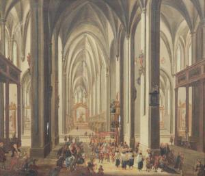 SCHAFER Heinrich 1815-1905,Interior of a Catholic cathedral,Gorringes GB 2017-06-27