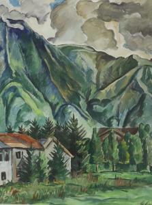 SCHAFFER Gustav Adolf 1881-1937,Mountain landscape,1927,Gorringes GB 2022-08-08