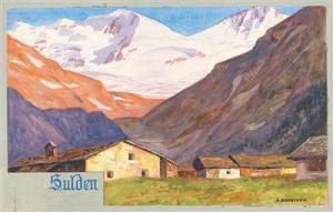 SCHAFFRAN Emerich,A motif from Sulden in South Tyrol, titled Sulden,Palais Dorotheum 2017-09-27
