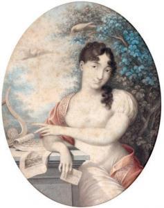 SCHALL Joseph Friedrich August 1785-1867,Portrait d'une musicienne,Beaussant-Lefèvre FR 2012-10-19