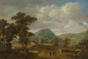 SCHALLHAS Carl Philipp 1767-1797,Landscape with hiking family,im Kinsky Auktionshaus AT 2021-12-14