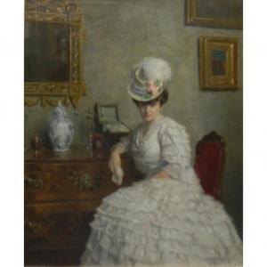 SCHARF Viktor 1872-1943,Woman in White Seated in a Salon,William Doyle US 2011-06-08
