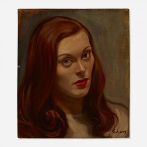 SCHARY Saul 1904-1978,Portrait of a Woman,Toomey & Co. Auctioneers US 2024-02-15