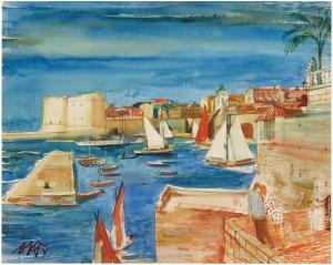 SCHATZ Otto Rudolf 1900-1961,The Port of Dubrovnik,1948,Palais Dorotheum AT 2024-03-14