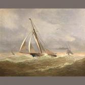 SCHAUCHARDT SAMUELS Frederick 1855-1930,Sailboat in rough seas,1890,Bonhams GB 2012-06-24
