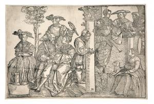 SCHAUFELEIN Hans 1515-1582,Musicians and onlookers,The Romantic Agony BE 2015-04-24