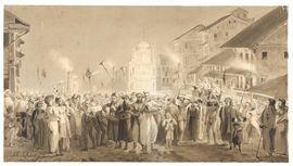 SCHAUMBURG Julius 1836-1886,Fête du « Muharram » à Bombay,1845,Millon & Associés FR 2021-06-09