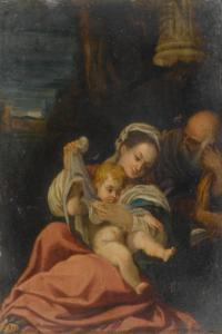 SCHEDONI BARTOLOMEO 1500-1569,The Holy Family,Galerie Koller CH 2012-03-26