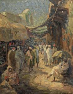 Scheffler Hermann 1879,Belebter Bazar,Peter Karbstein DE 2017-10-07