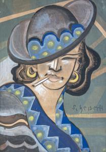 SCHEIBER Hugo 1873-1950,Femme à la cigarette,Etienne de Baecque FR 2025-06-12