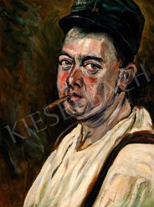 SCHEIBER Hugo 1873-1950,Self-Portrait in Uniform,1917,Kieselbach HU 2023-12-17