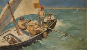 SCHEIDECKER Paul Frank 1800-1900,NEAPOLITAN FISHERMEN,1882,Sotheby's GB 2019-06-26