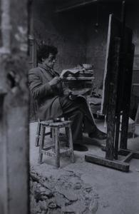 SCHEIDEGGER Ernst 1923-2016,Giacometti im Atelier,1952,Germann CH 2023-11-29