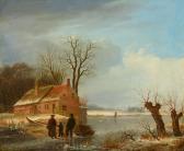 SCHELFHOUT Andreas 1787-1870,Winter Landscape with a River,Lempertz DE 2021-06-05