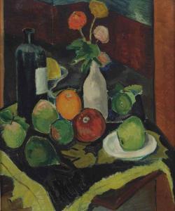 SCHELFHOUT Lodewijk,A still life with fruits, flowers and a bottle,1908,Christie's 2016-12-13