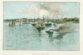 SCHELL Frederick B 1838-1905,Circular Quay, Sydney Harbour,Bonhams & Goodman AU 2007-10-23