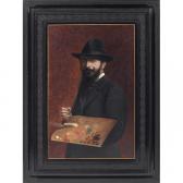 SCHELL Frederick B 1838-1905,Portrait of the Artist,1880,Treadway US 2009-05-03