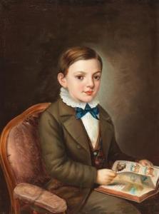 SCHELLEIN Carl 1820-1888,Boy with Picture Book,1856,Palais Dorotheum AT 2016-06-30