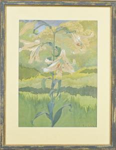 SCHELLINK Sam 1876-1958,Landscape with wild orchid,Twents Veilinghuis NL 2023-01-12