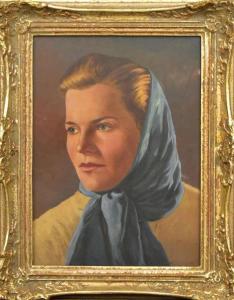 SCHELOUMOFF Afanasij Ivanovich 1892-1983,Dame mit Kopftuch,Scheublein Art & Auktionen DE 2022-05-13