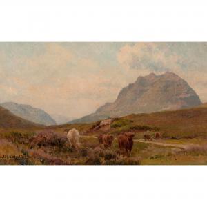 SCHELTEMA Jan Hendrik 1861-1941,Highland Cattle in Landscape,Leonard Joel AU 2024-03-19