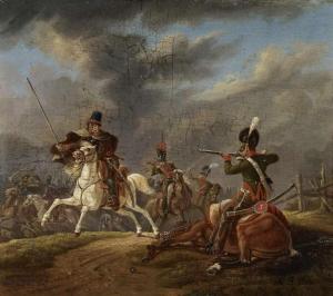 SCHELVER August Franz 1805-1844,Battle Scene,1828,Neumeister DE 2020-05-06