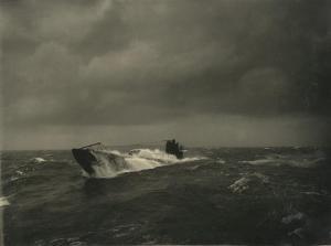 SCHENSKY Franz 1871-1957,Sea view with submarine near Helgoland,1910,Galerie Bassenge DE 2021-12-08