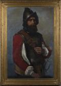 SCHENSON Hulda Maria 1847-1940,Portrait of a Soldier in Uniform wearing a Helm,1879,Tooveys Auction 2020-09-16