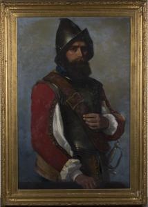 SCHENSON Hulda Maria 1847-1940,Portrait of a Soldier in Uniform wearing a Helm,1879,Tooveys Auction 2020-09-16