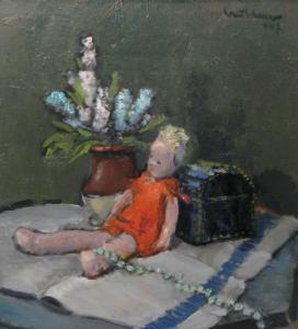 scherer louis 1905-1985,Still Life with Doll,1947,Alis Auction RO 2009-06-13