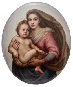 SCHERF Louis 1870-1955,Detail der Sixtinischen Madonna nach Raffael,Nagel DE 2018-02-21