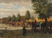 SCHERMER Cornelis Albertus J 1824-1915,Horse market with figures,Twents Veilinghuis NL 2021-07-08