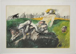 SCHERPEREEL Koen 1961-1997,Composition avec plusieurs personnages dans un cha,1987,Rops 2019-05-05