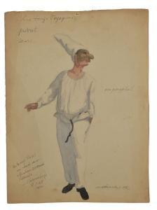 SCHERVACHIDZE Alexandre Konstantinovitch,Etude de costume de Pierrot,1932,Eric Caudron 2023-03-31