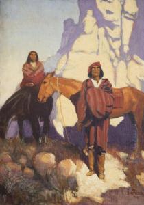 SCHERZER Alexander 1835-1871,Indians on a Mountain Trail,Christie's GB 2008-04-30