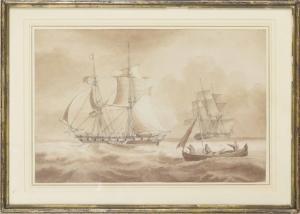 SCHETKY John Christian 1778-1874,Brig and other vessels and sea,Gardiner Houlgate GB 2021-07-01