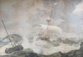 SCHETKY John Christian 1778-1874,Ships in a storm Inscribed on a label attached to,Woolley & Wallis 2008-07-16