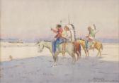 SCHEUERLE Joseph 1873-1948,Three Indians on Horseback,Bonhams GB 2011-05-22
