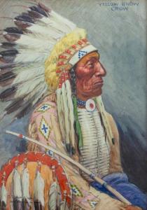SCHEUERLE Joseph 1873-1948,Yellow Brow Crow,1938,Hindman US 2020-06-04